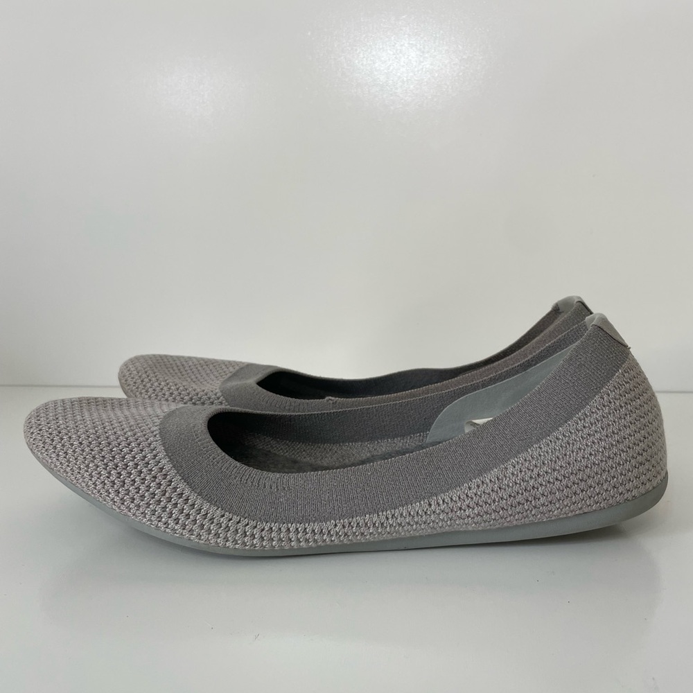allbirds Tree Breezer Grey Knit Ballet Flats Womens 10.5 Balletcore Office Prep